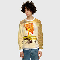 Свитшот мужской ГОВОРИТ и ПОКАЗЫВАЕТ - ПИКНИК, цвет: 3D-белый — фото 2