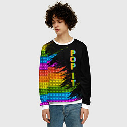 Свитшот мужской ИГРУШКА POP it ПОП-ИТ, цвет: 3D-белый — фото 2