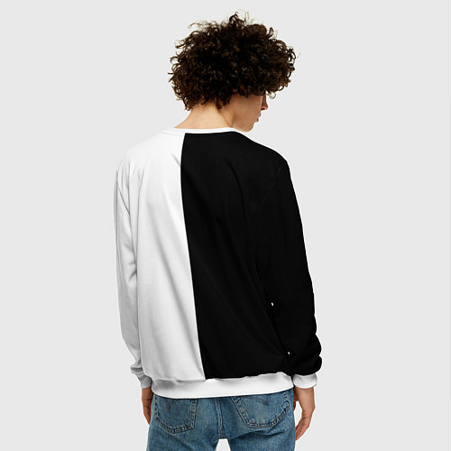 Мужской свитшот ФК ПСЖ PSG BLACK & WHITE / 3D-Белый – фото 4