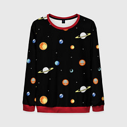 Мужской свитшот Планеты в космосе