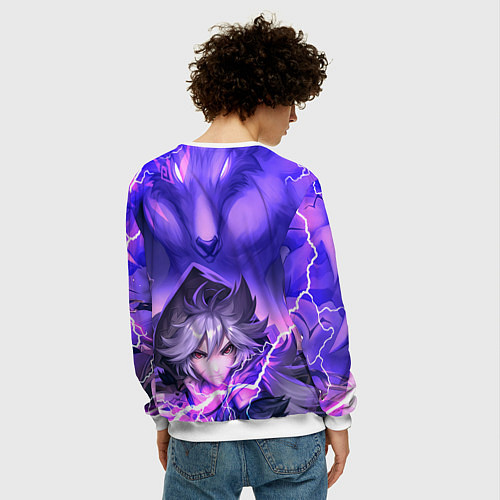 Мужской свитшот Рэйзор Genshin Impact Геншин Импакт Z / 3D-Белый – фото 4