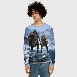 Свитшот мужской Кратос и Атрей Рагнарек, цвет: 3D-меланж — фото 2