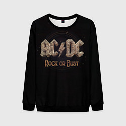 Свитшот мужской ACDC Rock or Bust, цвет: 3D-черный