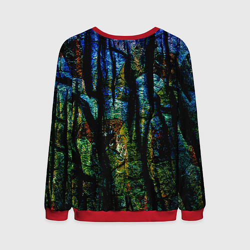 Мужской свитшот Разноцветная гора / 3D-Красный – фото 2
