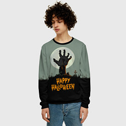 Свитшот мужской Happy Halloween, цвет: 3D-черный — фото 2