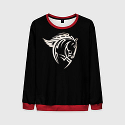 Свитшот мужской Конь армейский, цвет: 3D-красный