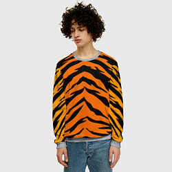 Свитшот мужской Шкура тигра, цвет: 3D-меланж — фото 2