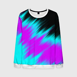 Свитшот мужской НЕОНОВЫЕ ПОЛОСЫ И НИЧЕГО ЛИШНЕГО NEON STRIPES, цвет: 3D-белый