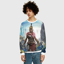 Свитшот мужской Воинственная Кассандра, цвет: 3D-белый — фото 2