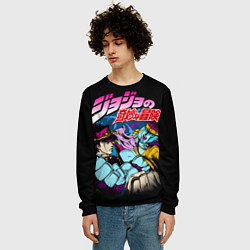 Свитшот мужской Джотаро Star Platinum, JoJos Bizarre Adventure, цвет: 3D-черный — фото 2