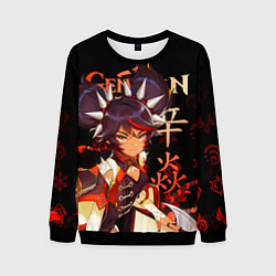 Свитшот мужской Синь Янь Genshin Impact, цвет: 3D-черный