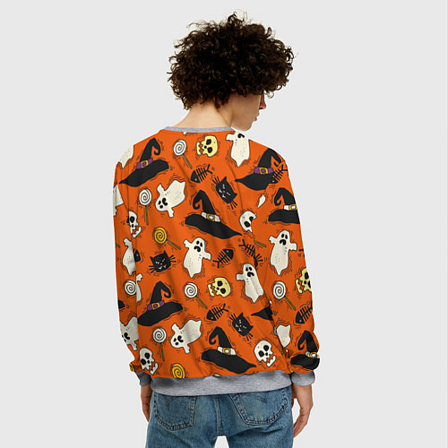 Мужской свитшот Хэллоуинские шалости / 3D-Меланж – фото 4