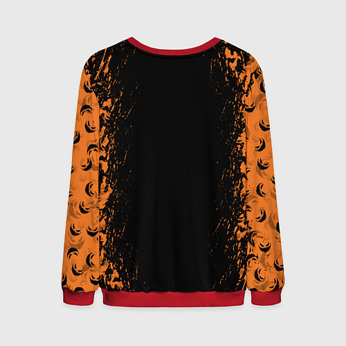 Мужской свитшот Веселая тыква на хеллоуин / 3D-Красный – фото 2