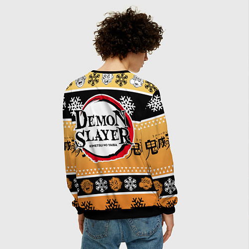 Мужской свитшот ЗЕНИЦУ АГАЦУМА НОВЫЙ ГОД / 3D-Черный – фото 4