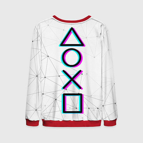 Мужской свитшот Game OVER - NEON 3D / 3D-Красный – фото 2