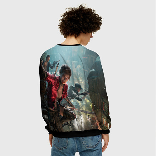 Мужской свитшот Vampire: The Masquerade - Bloodhunt / 3D-Черный – фото 4