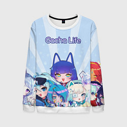 Свитшот мужской Gacha Club Character, цвет: 3D-белый