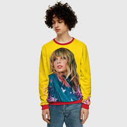 Свитшот мужской Красотка Тейлор, цвет: 3D-красный — фото 2