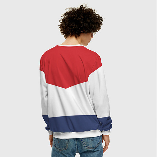 Мужской свитшот Russia / 3D-Белый – фото 4