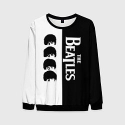 Свитшот мужской The Beatles черно - белый партер, цвет: 3D-черный