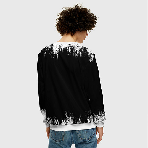 Мужской свитшот Крик Хэллоуин Хоррор Scream Halloween / 3D-Белый – фото 4