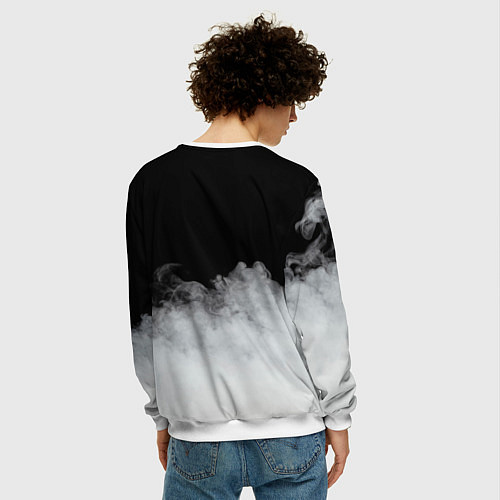 Мужской свитшот Mercedes-Benz Облака / 3D-Белый – фото 4