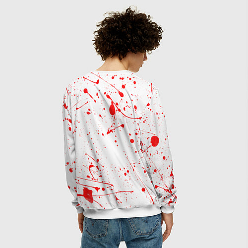 Мужской свитшот BERSERK брызги краски / 3D-Белый – фото 4