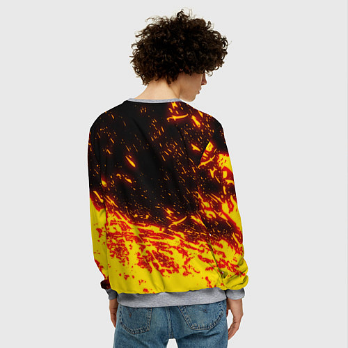 Мужской свитшот БЕРСЕРК ОГНЕННОЕ КЛЕЙМО / 3D-Меланж – фото 4
