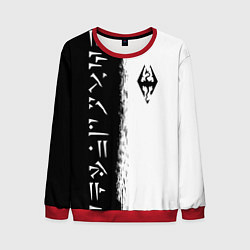 Свитшот мужской THE ELDER SCROLLS SKYRIM FUS RO DAH ЧЁРНО БЕЛЫЙ, цвет: 3D-красный