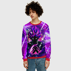 Свитшот мужской Гоку Блек Anime Dragon Ball Super Saiyan, цвет: 3D-красный — фото 2