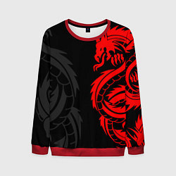Свитшот мужской КРАСНЫЙ ДРАКОН ТАТУ RED DRAGON TATTOO, цвет: 3D-красный