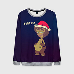 Свитшот мужской Большой рот Гормональный монстр, цвет: 3D-меланж