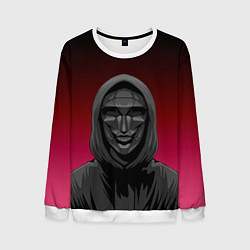 Свитшот мужской Распорядитель игры на черно розовом фоне, цвет: 3D-белый