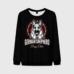 Свитшот мужской Немецкая Овчарка German Shepherd -1, цвет: 3D-черный