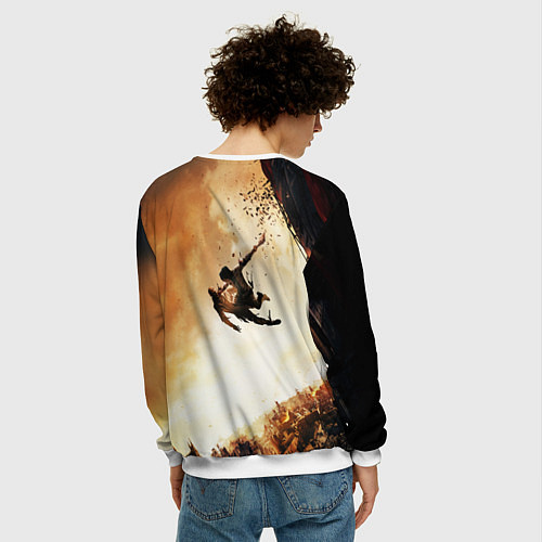 Мужской свитшот DYING LIGHT 2 НОВЫЙ МИР / 3D-Белый – фото 4