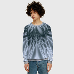 Свитшот мужской Лучи Абстракция, цвет: 3D-меланж — фото 2