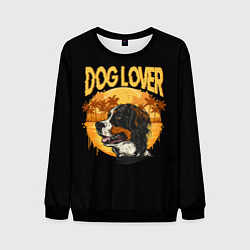 Свитшот мужской Любитель Собак Dog Lover, цвет: 3D-черный