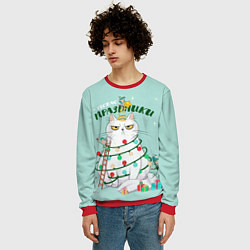 Свитшот мужской Обожаю праздники, цвет: 3D-красный — фото 2