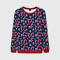 Свитшот мужской Christmas Candy, цвет: 3D-красный