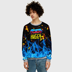Свитшот мужской Poppy Playtime: Blue Fire, цвет: 3D-меланж — фото 2