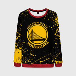 Свитшот мужской GOLDEN STATE WARRIORS? , БРЫЗГИ КРАСОК, цвет: 3D-красный