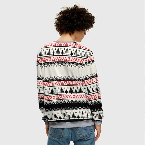 Мужской свитшот Свитер The Witcher / 3D-Меланж – фото 4