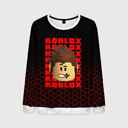 Свитшот мужской ROBLOX LEGO FACE УЗОР СОТЫ, цвет: 3D-белый