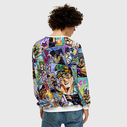 Мужской свитшот JoJos Bizarre Adventure: Josuke / 3D-Белый – фото 4