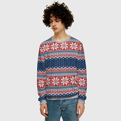 Свитшот мужской Knitted Pattern, цвет: 3D-меланж — фото 2