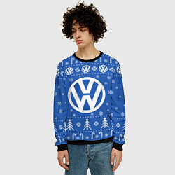 Свитшот мужской Volkswagen Новогодний, цвет: 3D-черный — фото 2