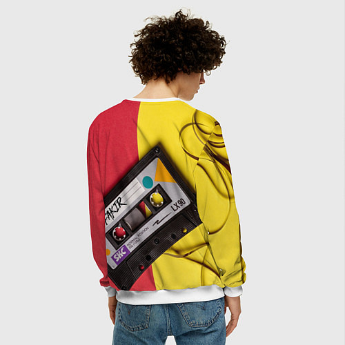 Мужской свитшот FULL OLD DCHOOL / 3D-Белый – фото 4