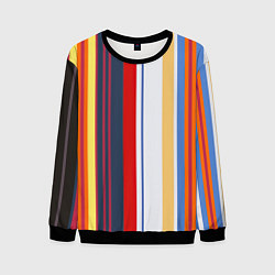 Свитшот мужской Stripes Abstract, цвет: 3D-черный