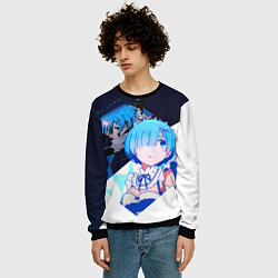 Свитшот мужской Rem Re:zero, цвет: 3D-черный — фото 2