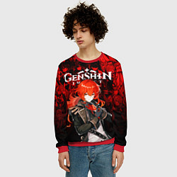 Свитшот мужской GENSHIN IMPACT DILUC ГЕНШИН ИМПАКТ ДИЛЮК, цвет: 3D-красный — фото 2